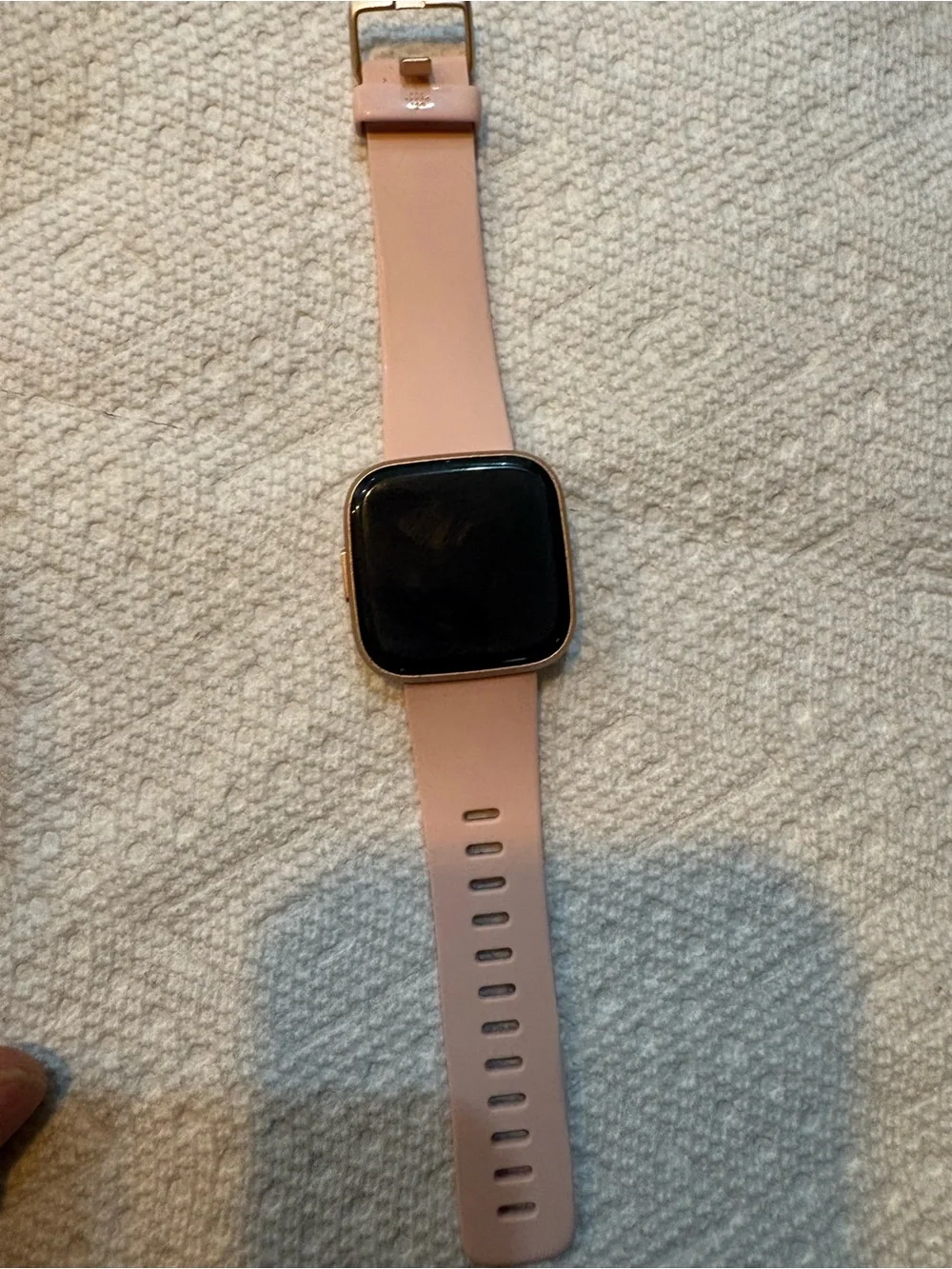 fitbit Versa Lite Pink Silicone Smartwatch with Touch Screen